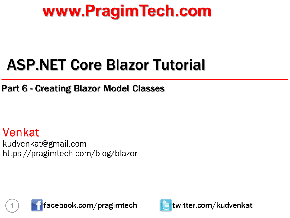 blazor model classes